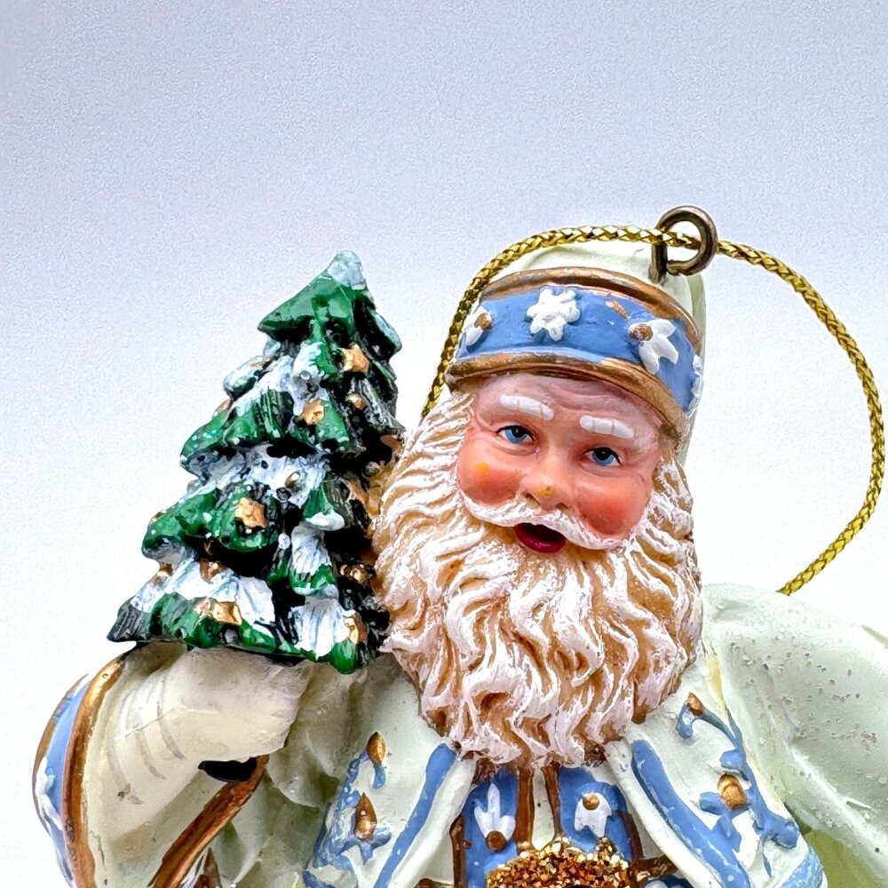 Vtg Thomas Kinkade Frosty Christmas Eve Santa Ornament Old World Santas 2003 - Picture 2 of 11